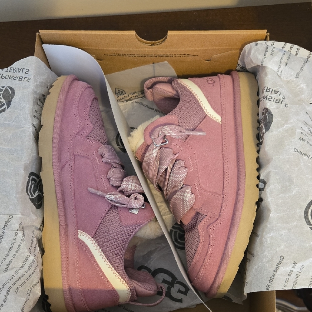 UGG Kids Sneakers in Pink and Cream